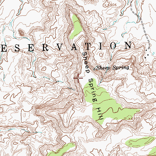 Topographic Map of Sheep Spring Hill, NM