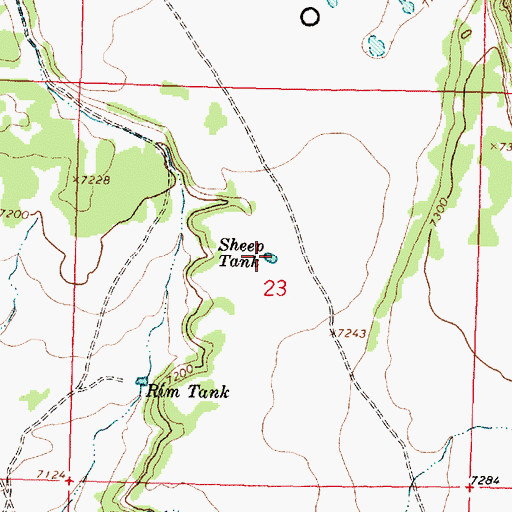 Topographic Map of Sheep Tank, NM