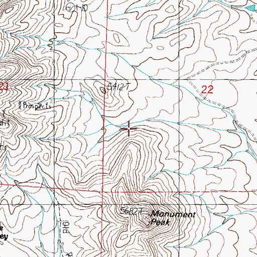 Topographic Map of Sherman Well, NM