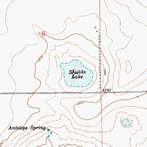 Topographic Map of Shields Lake, NM
