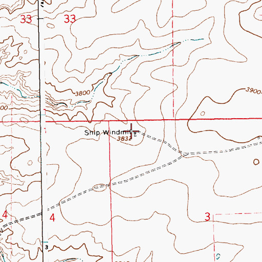Topographic Map of Ship Windmill, NM