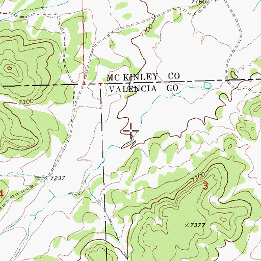Topographic Map of Shoemaker Canyon, NM