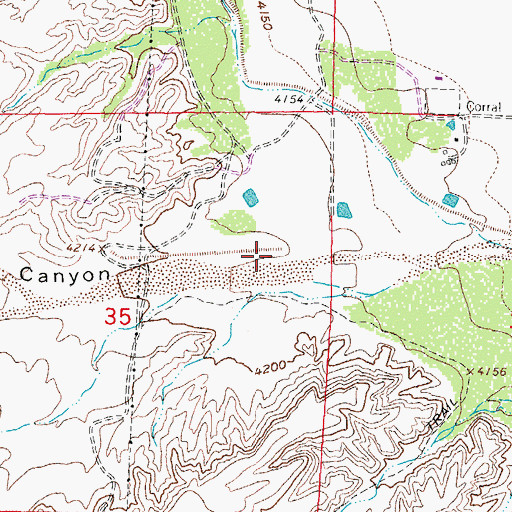 Topographic Map of Sibley Canyon, NM
