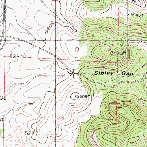 Topographic Map of Sibley Gap, NM