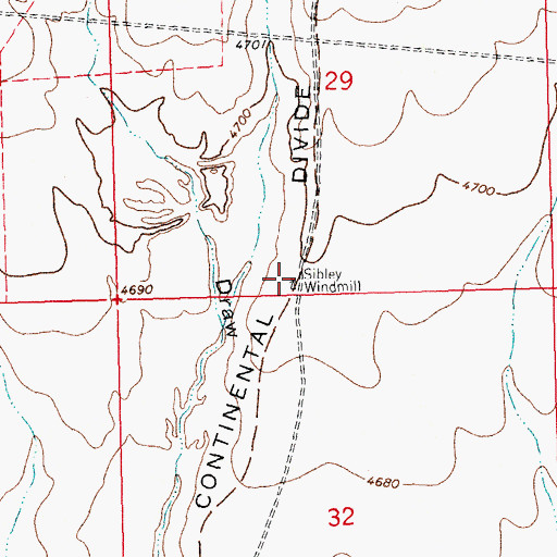 Topographic Map of Sibley Windmill, NM