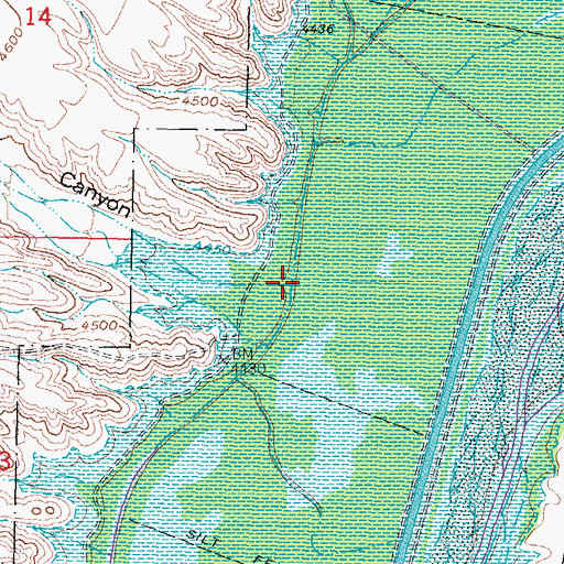 Topographic Map of Silver Canyon, NM
