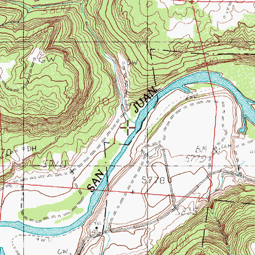 Topographic Map of Simon Canyon, NM
