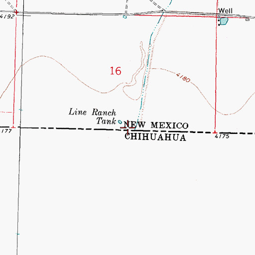 Topographic Map of Simpson Draw, NM