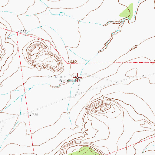 Topographic Map of Sinkhole Trap Windmill, NM