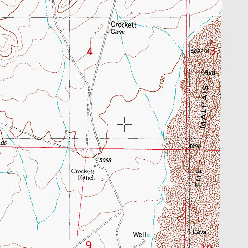 Topographic Map of Sixshooter Canyon, NM