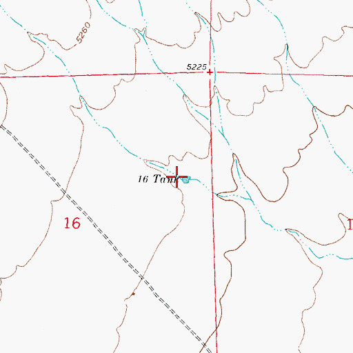 Topographic Map of Sixteen Tank, NM