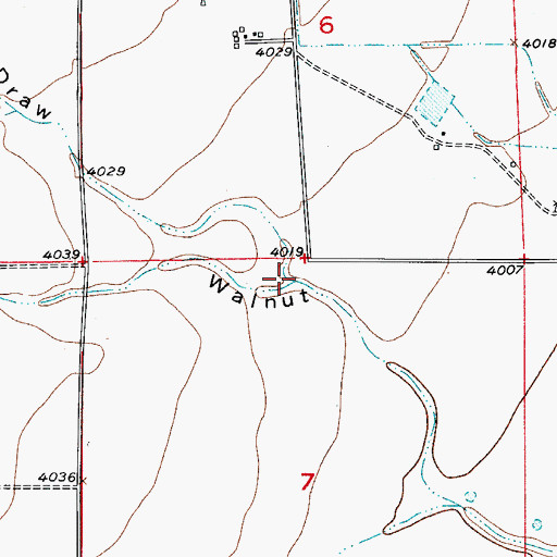 Topographic Map of Sixteenmile Draw, NM