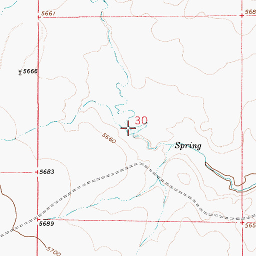 Topographic Map of Sixtysix Creek, NM