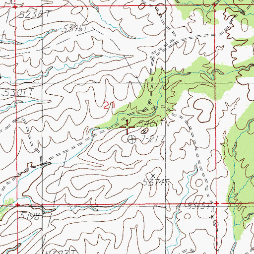 Topographic Map of Old Home Ranch, AZ