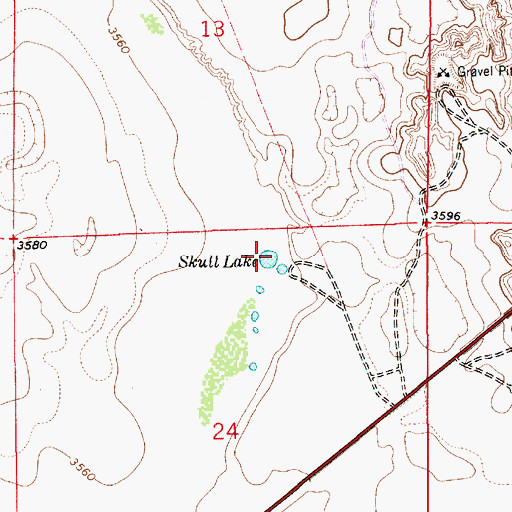 Topographic Map of Skull Lake, NM