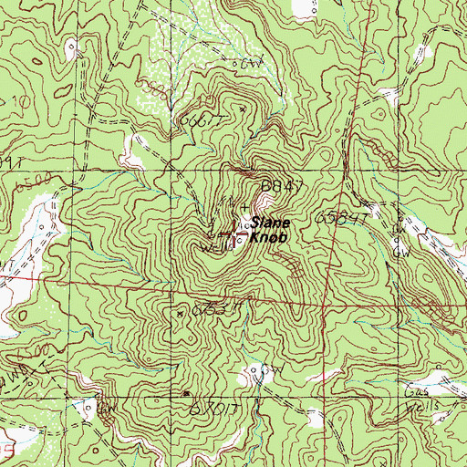 Topographic Map of Slane Knob, NM