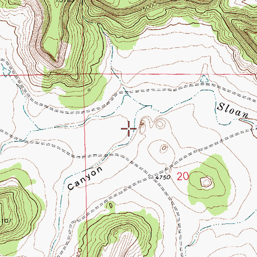 Topographic Map of Sloan Canyon, NM