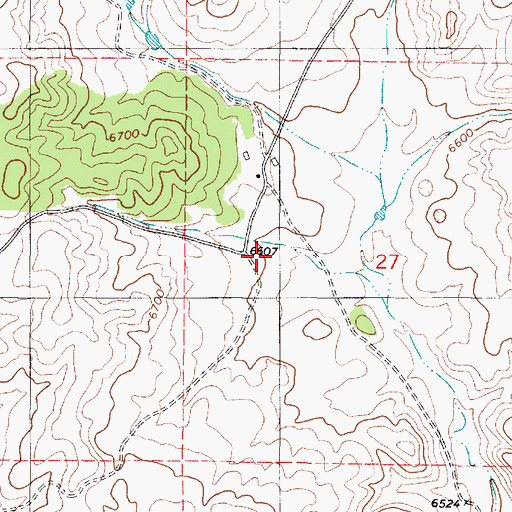 Topographic Map of Sloan Wells Camp, NM