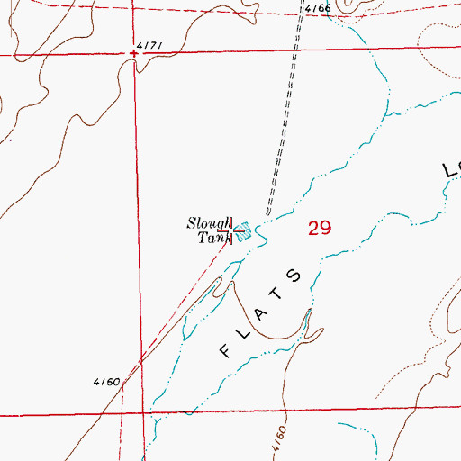 Topographic Map of Slough Tank, NM