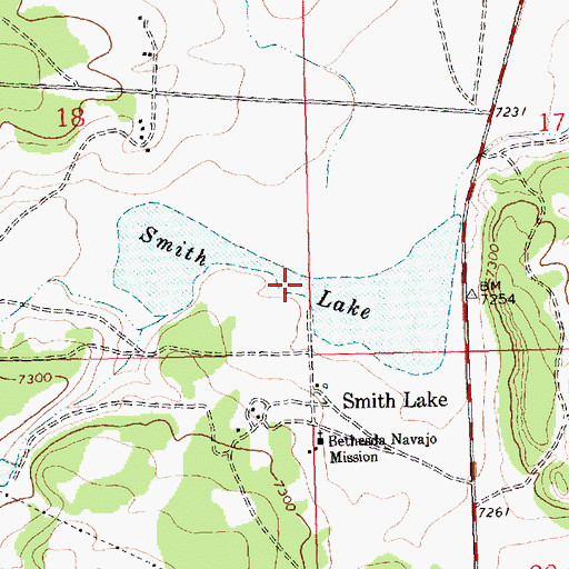 Topographic Map of Smith Lake, NM