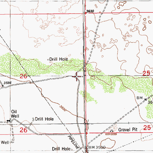 Topographic Map of Smith Ranch, NM