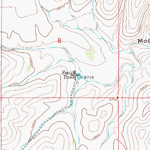 Topographic Map of Smith Tank, NM