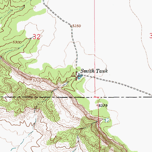 Topographic Map of Smith Tank, NM