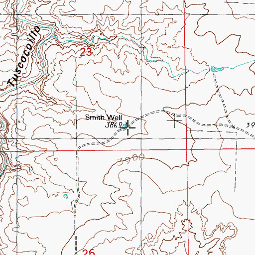 Topographic Map of Smith Well, NM