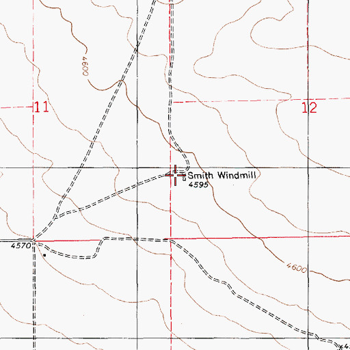 Topographic Map of Smith Windmill, NM
