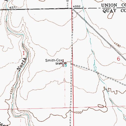 Topographic Map of Smith-Cox Well, NM