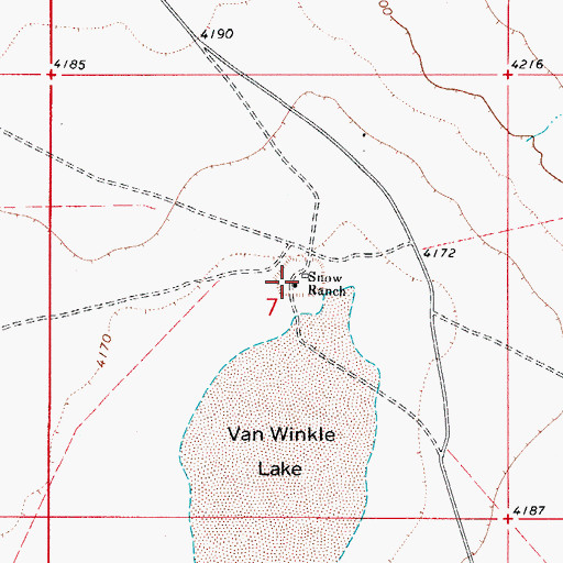 Topographic Map of Snow Ranch, NM