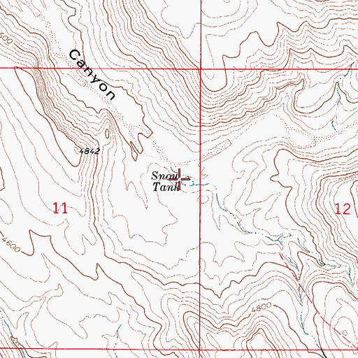 Topographic Map of Snow Tank, NM