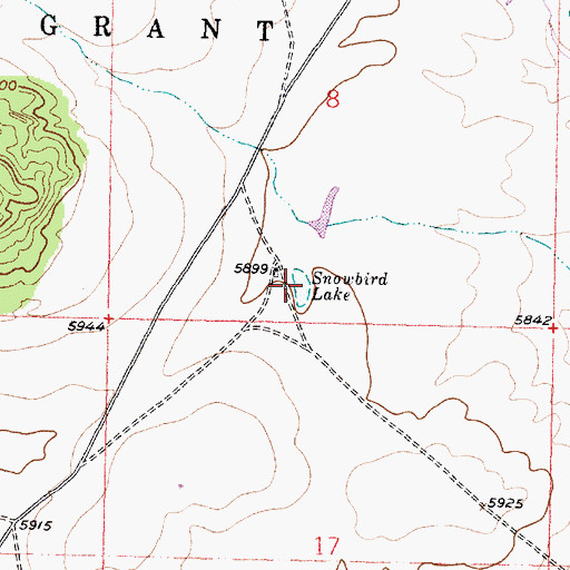 Topographic Map of Snowbird Lake, NM