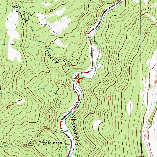 Topographic Map of Soda Pocket Creek, NM
