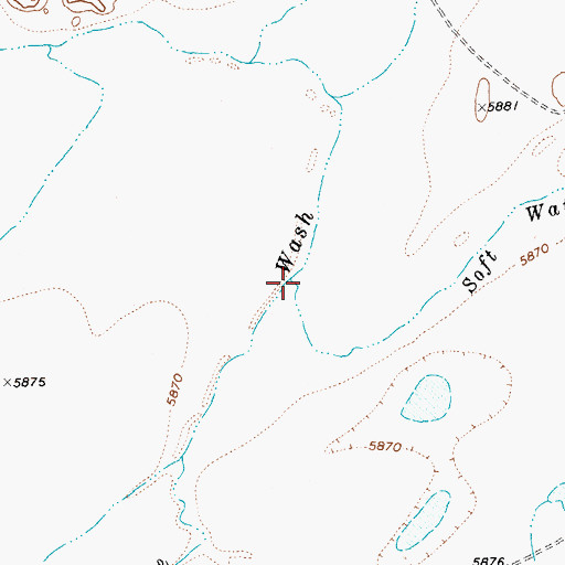 Topographic Map of Soft Water Wash, NM