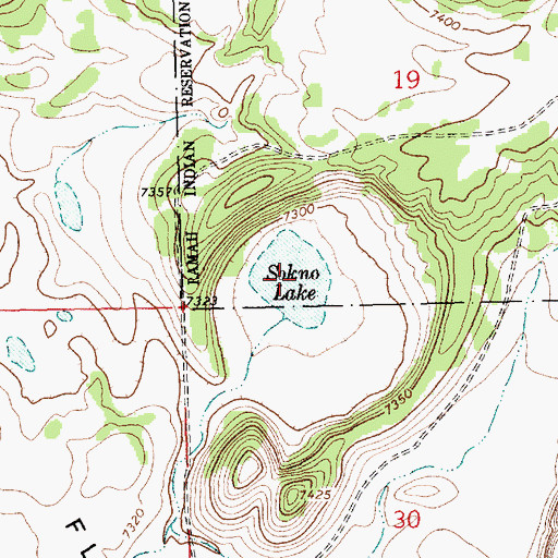 Topographic Map of Sokno Lake, NM