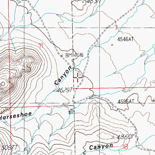 Topographic Map of Old Horseshoe Canyon, AZ