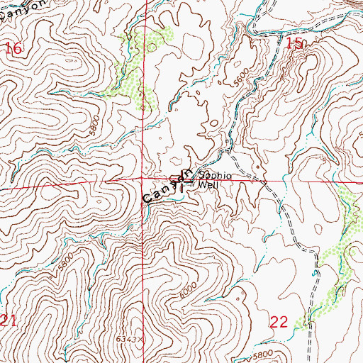 Topographic Map of Sophio Well, NM
