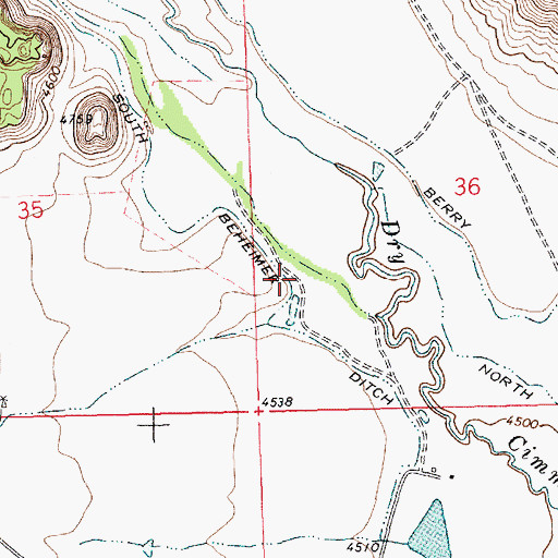 Topographic Map of South Beheimer Ditch, NM