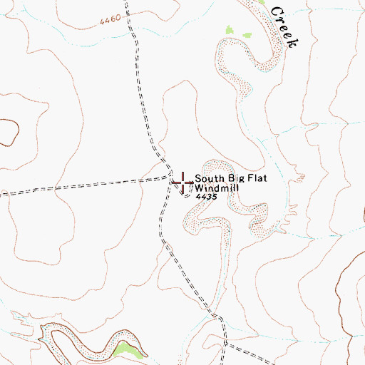 Topographic Map of South Big Flat Windmill, NM