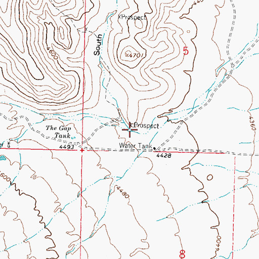 Topographic Map of South Canyon, NM