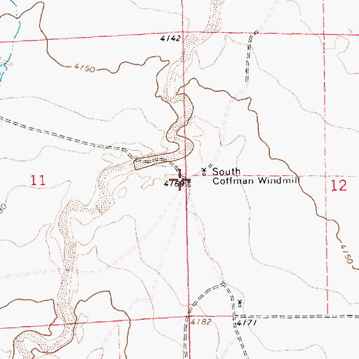 Topographic Map of South Coffman Windmill, NM