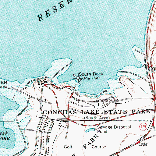 Topographic Map of South Dock, NM