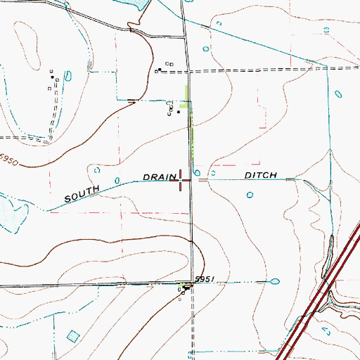 Topographic Map of South Drain Ditch, NM