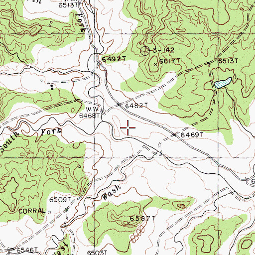 Topographic Map of South Fork Catron Wash, NM