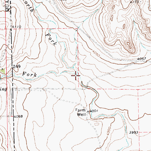 Topographic Map of South Fork Horse Creek, NM