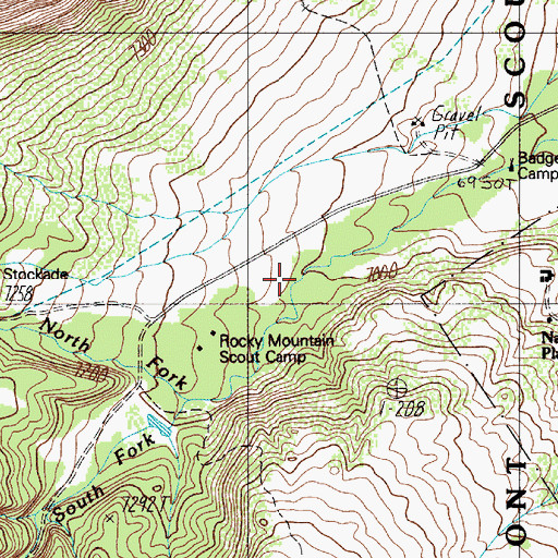 Topographic Map of South Fork Urraca Creek, NM