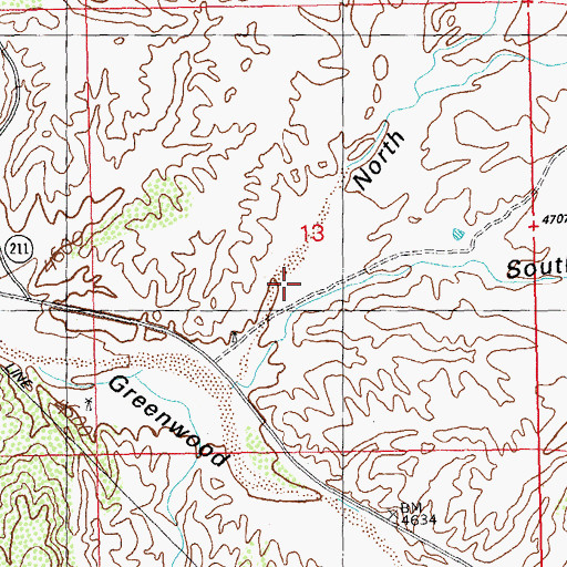 Topographic Map of South Fork Walnut Canyon, NM
