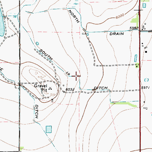 Topographic Map of South Fourteen Ditch, NM