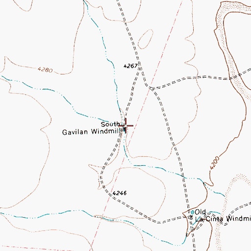 Topographic Map of South Gavilan Windmill, NM